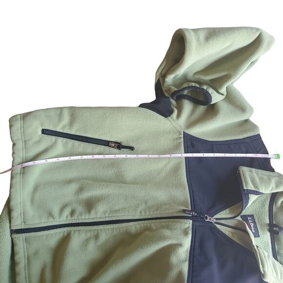 L.L. Bean Zip Up Polartec Fleece Jacket Women's Size Large Sage Green and Grey L - Picture 15 of 16